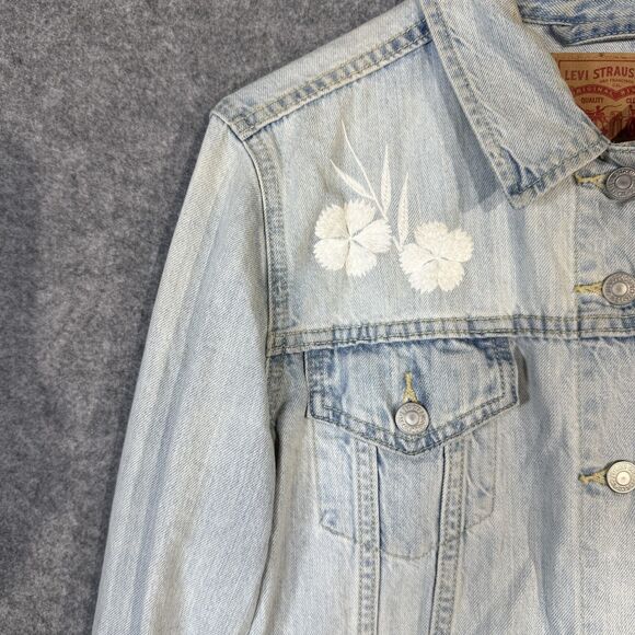 Levi Strauss & Co. Gils Original Trucker Jacket Distressed Wash Size XL - Picture 6 of 14